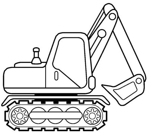 free printable excavator coloring page